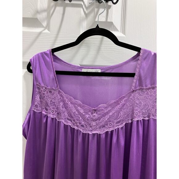 Lati Fashion Nightgown Sleeveless Lace Collar Size XL See Measurements - Picture 2 of 7